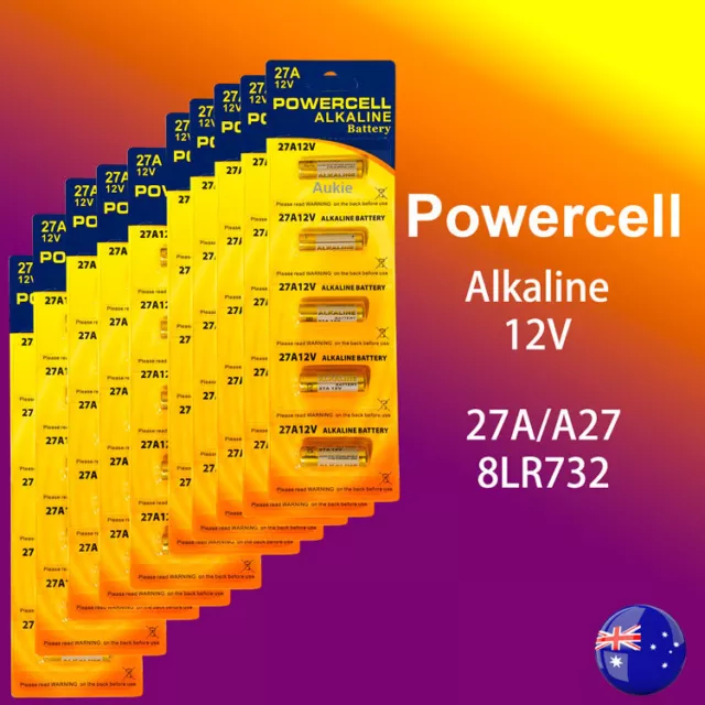 50~20~10 x 27A Powercell 12V Blister MN27 L828 A27 V27GA Alkaline Batteries