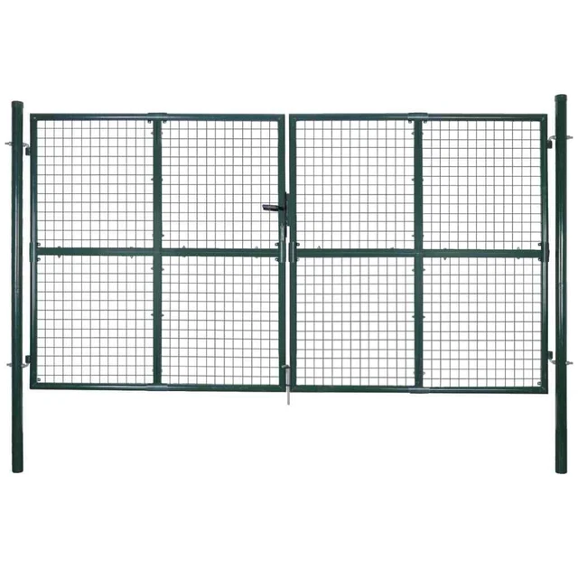 Vidaxl Double Door Fence Gate Powder-Coated Steel