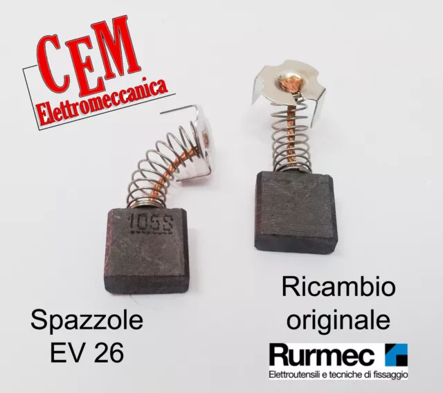 Cepillos Para Mezclador RURMEC Ev 26 Taladro Batidor - Carbón Originales