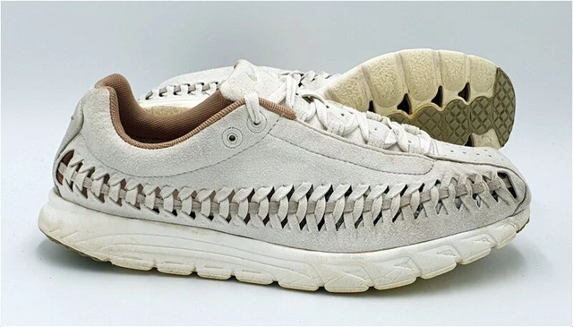 NIKE MAYFLY WOVEN Low Suede Trainers 833132 005 Grey White UK6 US7