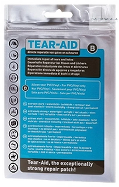Tear Aid Tipo B - Kit Riparazione Gommoni Pvc E Tessuti Sky Vinile