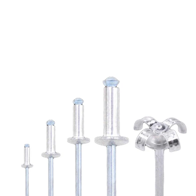 PEEL BACK POP Rivet Aluminium / Steel Dome Head Pop Rivets 3.2mm 4mm ...