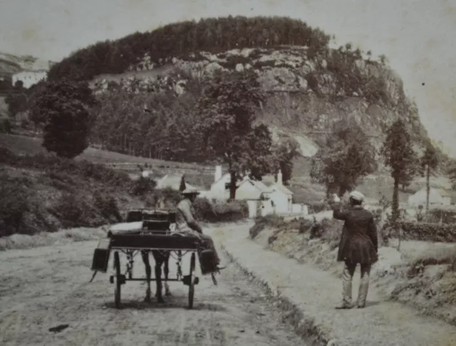 The Bell Rock Vale Of Avoca Co. Wicklow Ireland Antique Photo Stereoview c1858