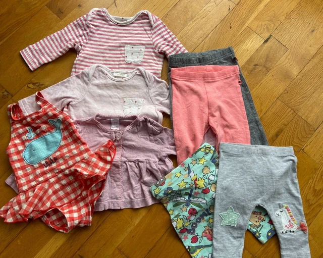 NEXT Pacchetto T-shirt Bambina Leggings Top Età Nuoto 3-6m 8X ARTICOLI 🌈 H
