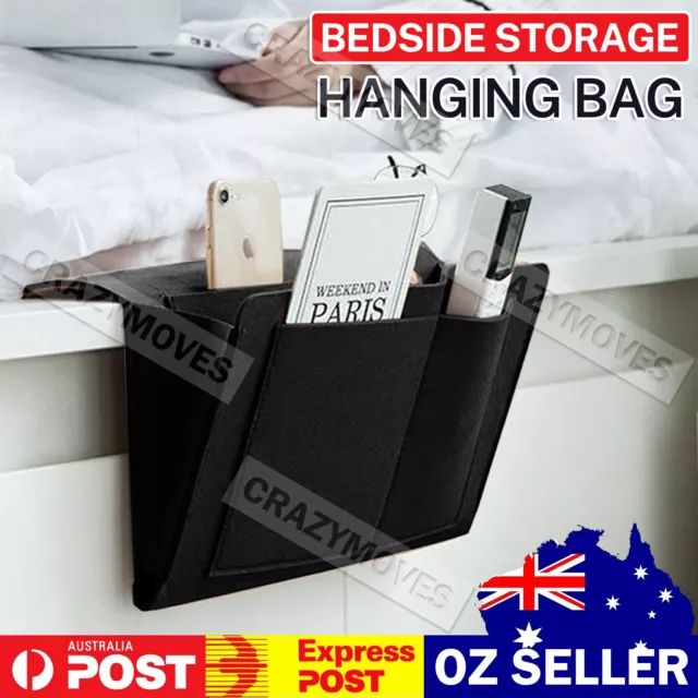 Storage Bag Hanging Sofa Bedside Organizer Pocket Bed Phone Book Holder VIC