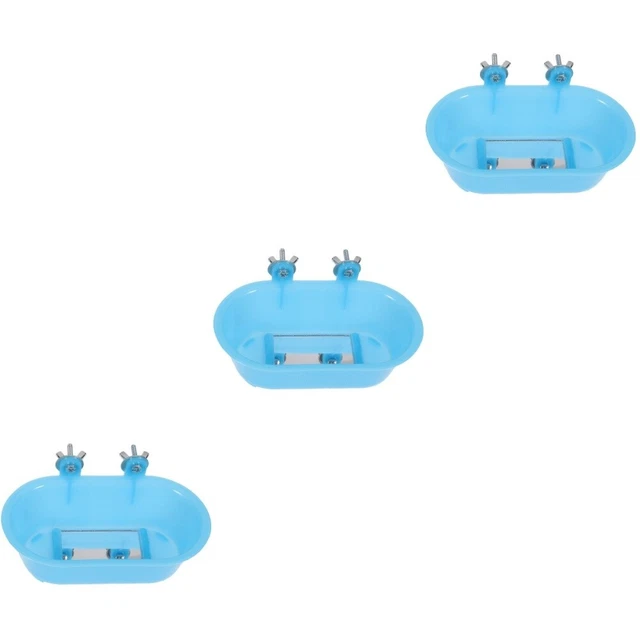 Vasca Da Bagno Automatica Per Uccelli Con Rubinetto - Per Pappagalli, Canarini, Blu, Con Ricircolo Acqua - Foto 4