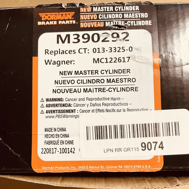 Dorman Cilindro Freno Maestro M390292 Per Veicoli Specifici