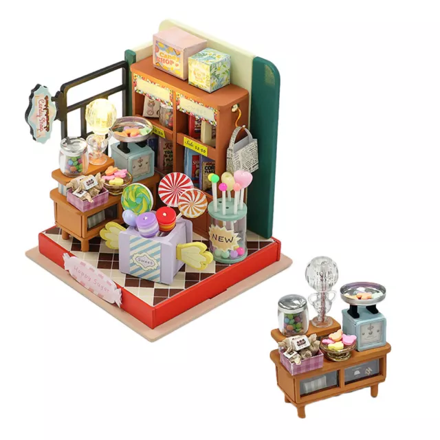 DIY Mini Dollhouse Kit Miniature Furniture Wooden 3D Doll House Gift