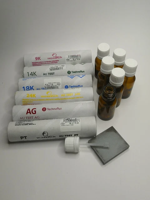 Pierre De Touche / Pierre D'essai Pour Tester L'or, L'argent, Le Platine - Kit De Test à L'acide (Scratch Test) - Neuf