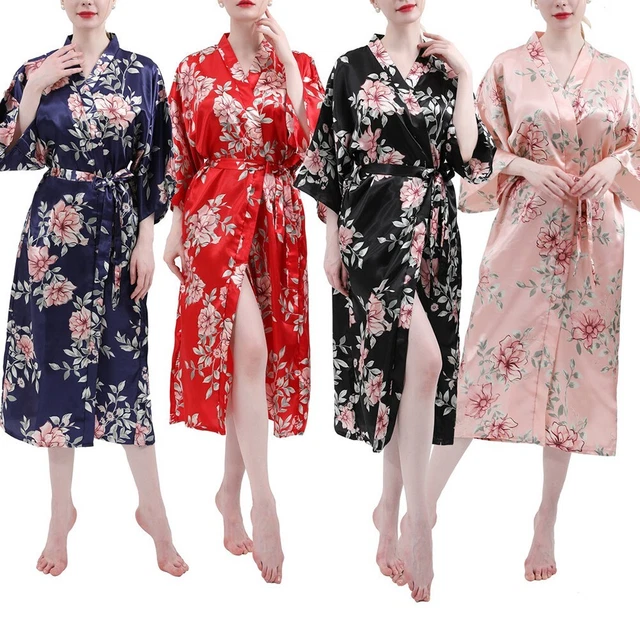 Abito da sposa donna raso donna abito da sposa kimono abito da notte abito