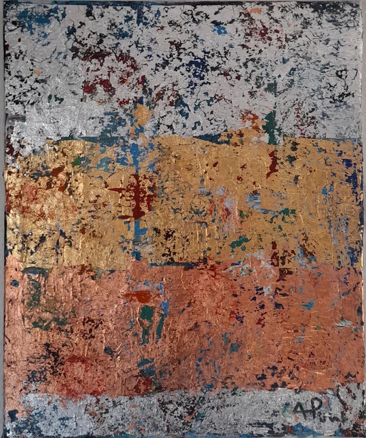 Tableau abstrait grand format contemporain pour salon : vente de