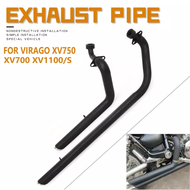 For Yamaha Virago 1100 750 XV750 XV1100 XV700 Exhaust Pipes System With Silencer