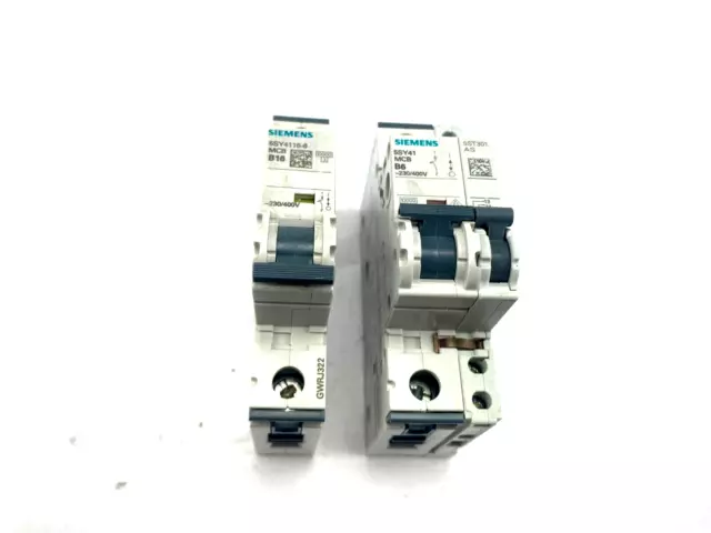 Lot..siemens 5Sy41 Mcb B6+5Sy4116-6 Mcb B16