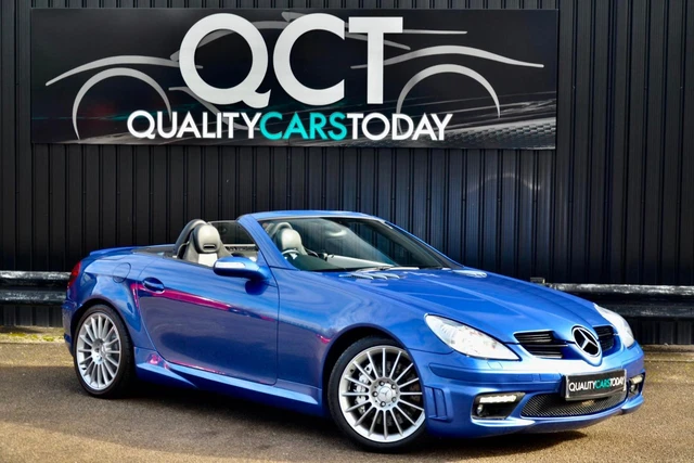Mercedes SLK 55 V8 AMG * Designo Mauritius Blue + Nappa + Air Scarf + HK
