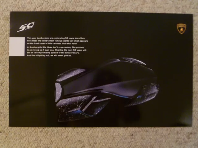 2013 Lamborghini  Futuristic Car Body Design Print, Picture, Poster - RARE!!
