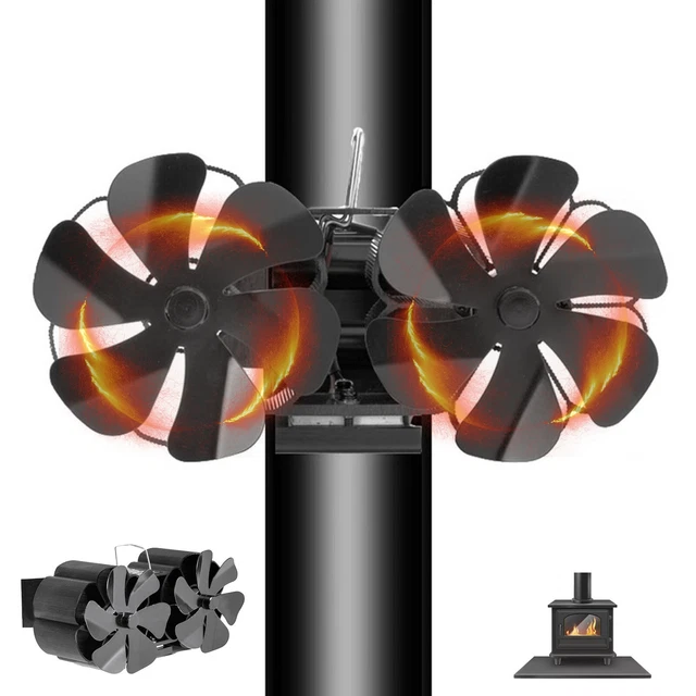 Cheminées Lame Cheminée Ventilateur Refroidissement Ventilateurs 1400rpm Noir
