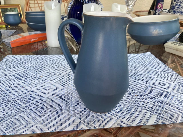 Denby CREAMER  Echo Blue England Stoneware 1960's MCM  CREAMER  PITCHER 6.25"H