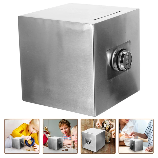Caja de dinero con cerradura caja fuerte alcancía para niños caja de ahorros única cerrada niño