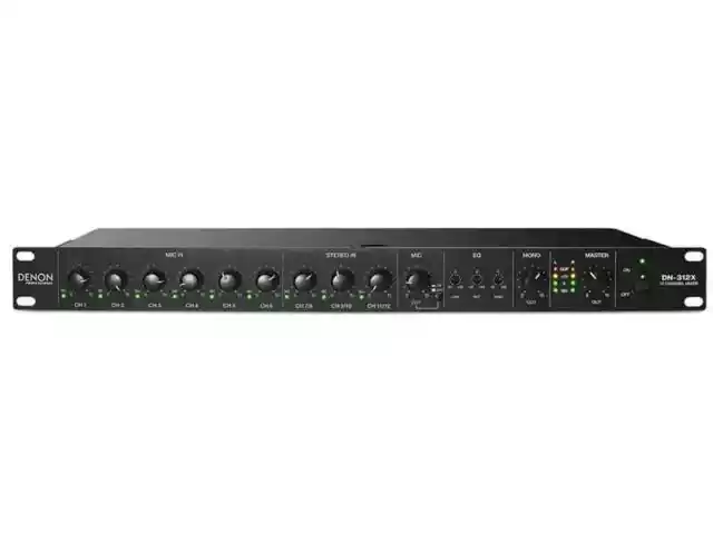 DENON DN-312X - 12-Kanal Rackmixer 1HE mit Prioritätsschaltung