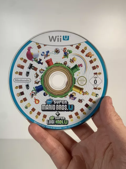 New Super Mario Bros U + New Luigi U Nintendo Wii U Disc Only - Good Condition