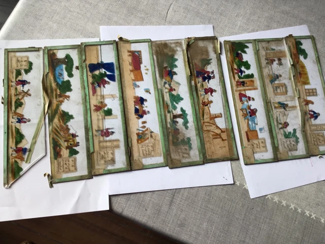 Lot de plaques de verre pour lanterne magique: peinte à la m - Lot 216
