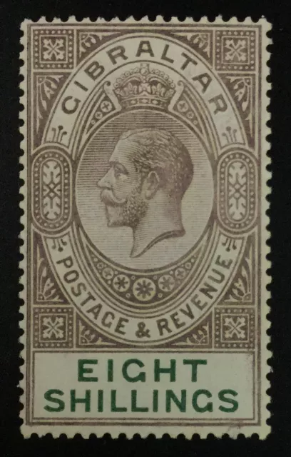 Momen: Gibraltar Sg #101 1924 Script Mint Og Vlh £325 Lot #62421