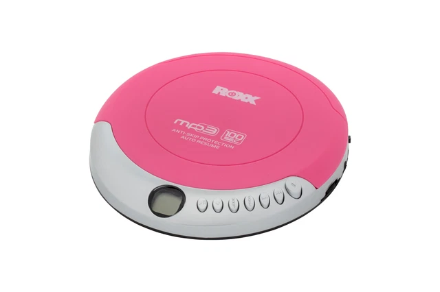 Discman tragbarer MP3 CD-Player ROXX PCD 501 mit Anti-Schock pink