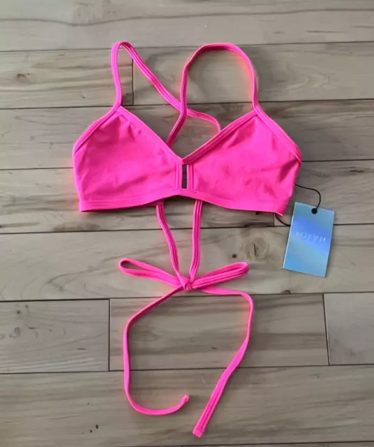NWT Jolyn Swimwear Vent Bikini Top Size Small Hot Pink