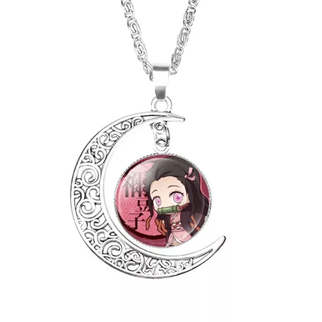 Anime Demon Slayer: Kimetsu no Yaiba Kamado Nezuko Pendant Necklace Kids Gift