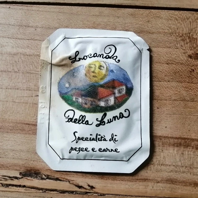 Riccione-Albergo Locanda Della Luna-Salvietta Rinfrescante Vintage-Pubblicita'