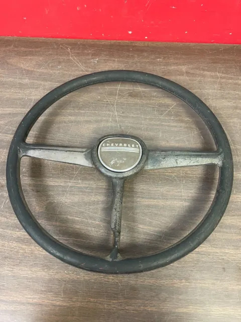 Original 1947 1948 1949-1953 Chevy Truck Steering Wheel With Horn Button 823
