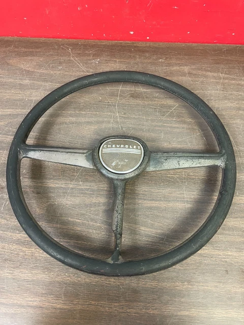 Original 1947 1948 1949-1953 Chevy Truck Steering Wheel With Horn Button 823