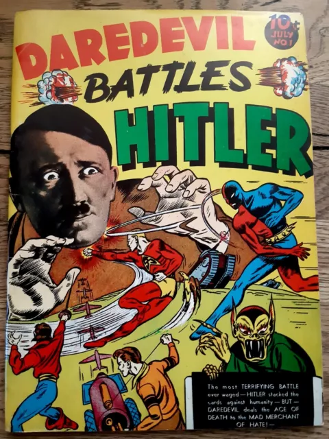 Daredevil Battles Hitler #1 (DynaPubs, 1973) Flashback REPRINT  VG/FN
