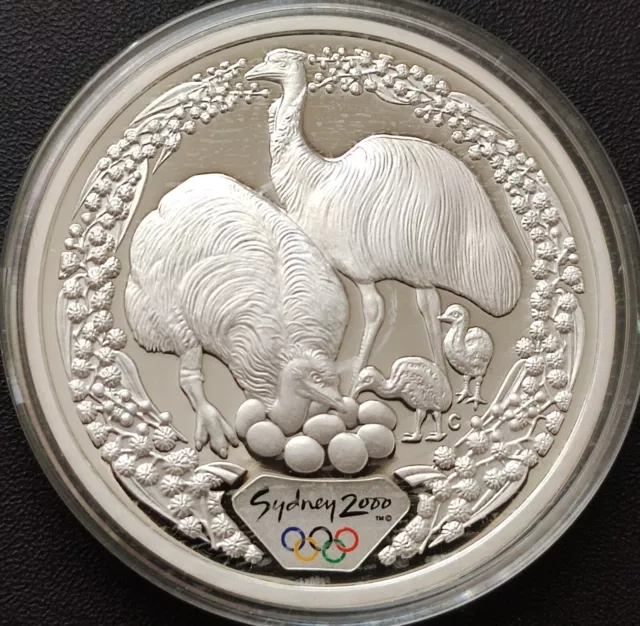 Australien 5 Dollars 2000 Silber Olympiada Sydney Strauss Art. 005 -