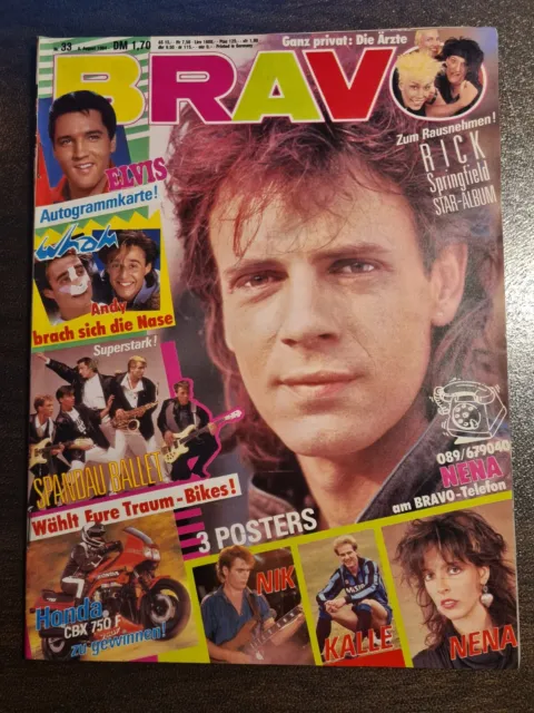 BRAVO 33/1984 Heft Komplett - Elvis Presley, Spandau Ballet, Nena, Wham - Top!