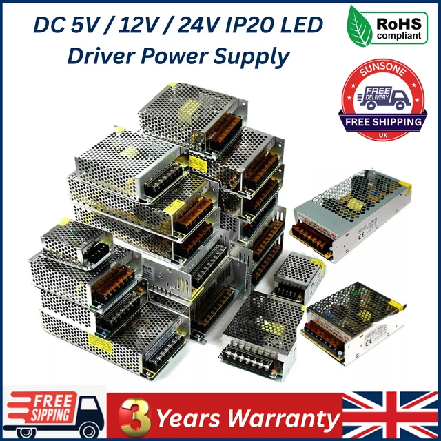 LED DRIVER DC 5V/12V/24V LED Transformer 240V 12W-720W LED Power Supply ...