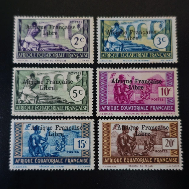 Afrika Äquatorial- Französisch Aef N° 157/158 N° 159/160 N° 161/162