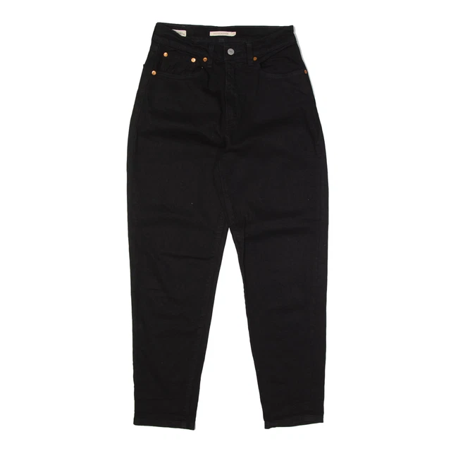 LEVI'S High Rise E jeans neri denim fidanzato normale donna W27 L27