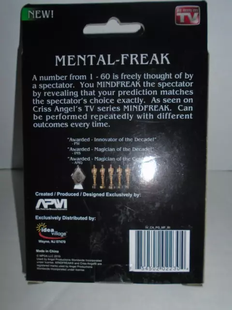 Criss Angel Mind Freak Mental Freak Pick a Number Trick *New 3