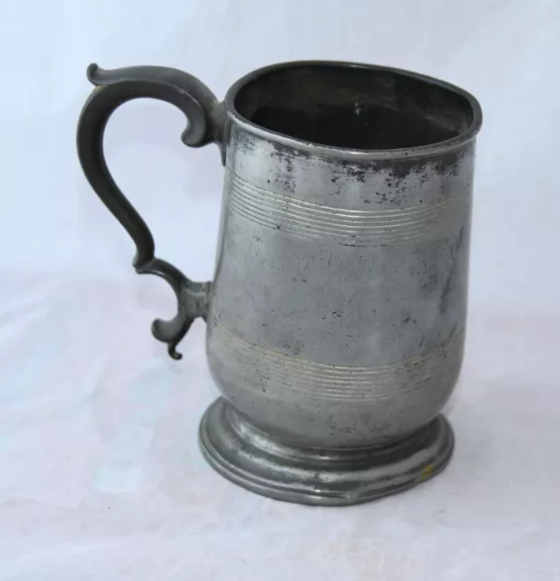 James Yates Victorian Pewter Tankard Mug VR 1 Pint Size Circa 186o-70s England 2