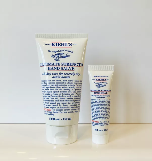 KIEHL'S SINCE 1851 2-Pc Ultimate Strength Hand Salve Cream Set, New and Sealed