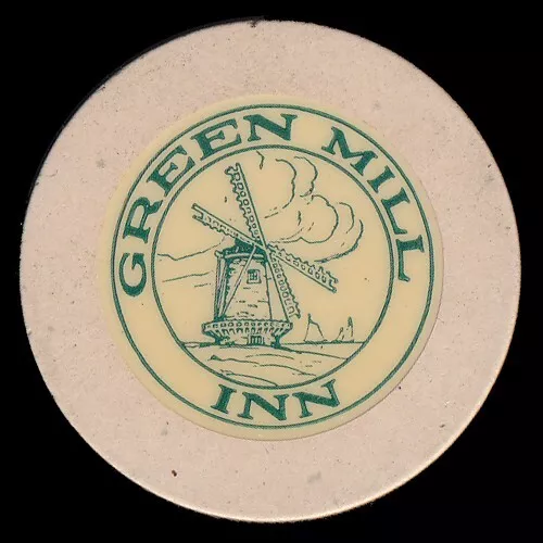 🎲 white GREEN MILL INN Arabi, LA old CREST & SEAL vintage 1927 ILLEGAL gambling