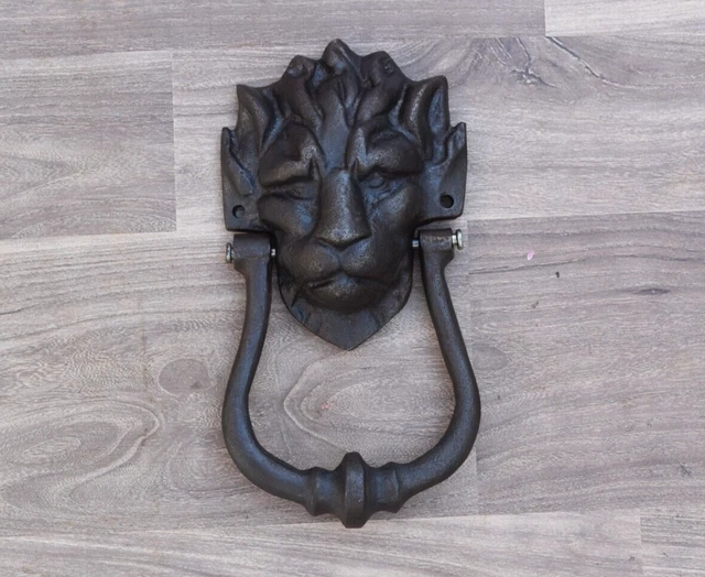 Anneau porte-serviettes tête de lion en laiton – Décoration de salle de bain de luxe - France