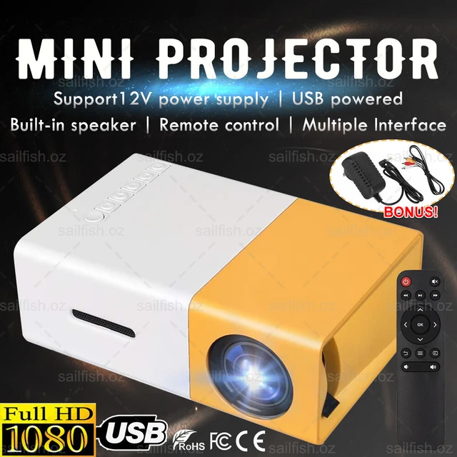 Mini Projector HDMI USB LED HD 1080P Home Cinema Portable Pocket Projector Party