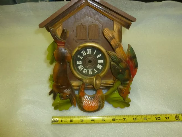 Vintage  Black Forest German Hand Carved Hunters Cuckoo Clock house for Parts
