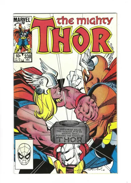 THOR #338 2nd & origin BETA RAY BILL, Walt Simonson, 8.5 VF+, 1983 Marvel