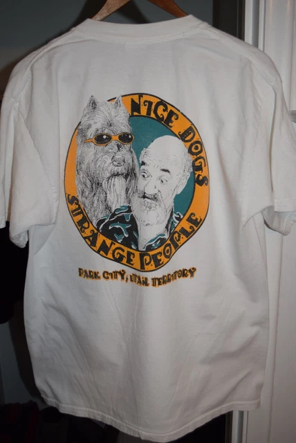 No Name Saloon Park City Utah Nice Dogs Strange People vtg t shirt Large Gildan