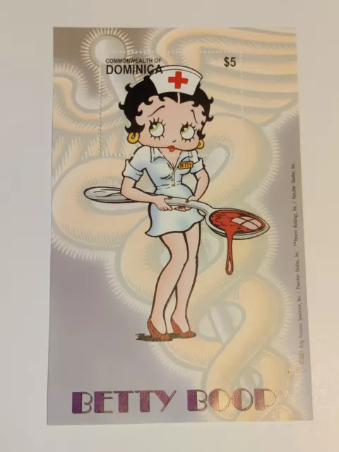 Dominica 2001 - Betty Boop - Medicine - Stamp Souvenir sheet - Scott #2347 - MNH