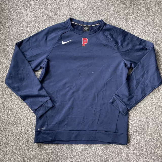 NIKE Mens Medium Blue Sweatshirt Jumper Pullover Dri-Fit Gym Training Fitness