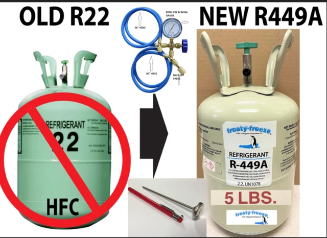 R449a (HFO) 5 Lb. Pro-Kit NO-HFC's ASHRAE Certified, EPA Drop-in Replacement